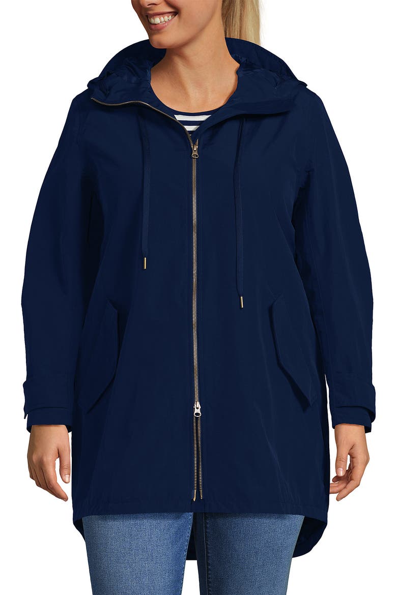 Squall A-Line Rain Jacket, Main, color, Deep Sea Navy