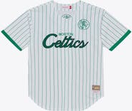 Mitchell & Ness Men's Mitchell & Ness White Boston Celtics Head Coach Pinstripe Mesh Full-Button Baseball Jersey