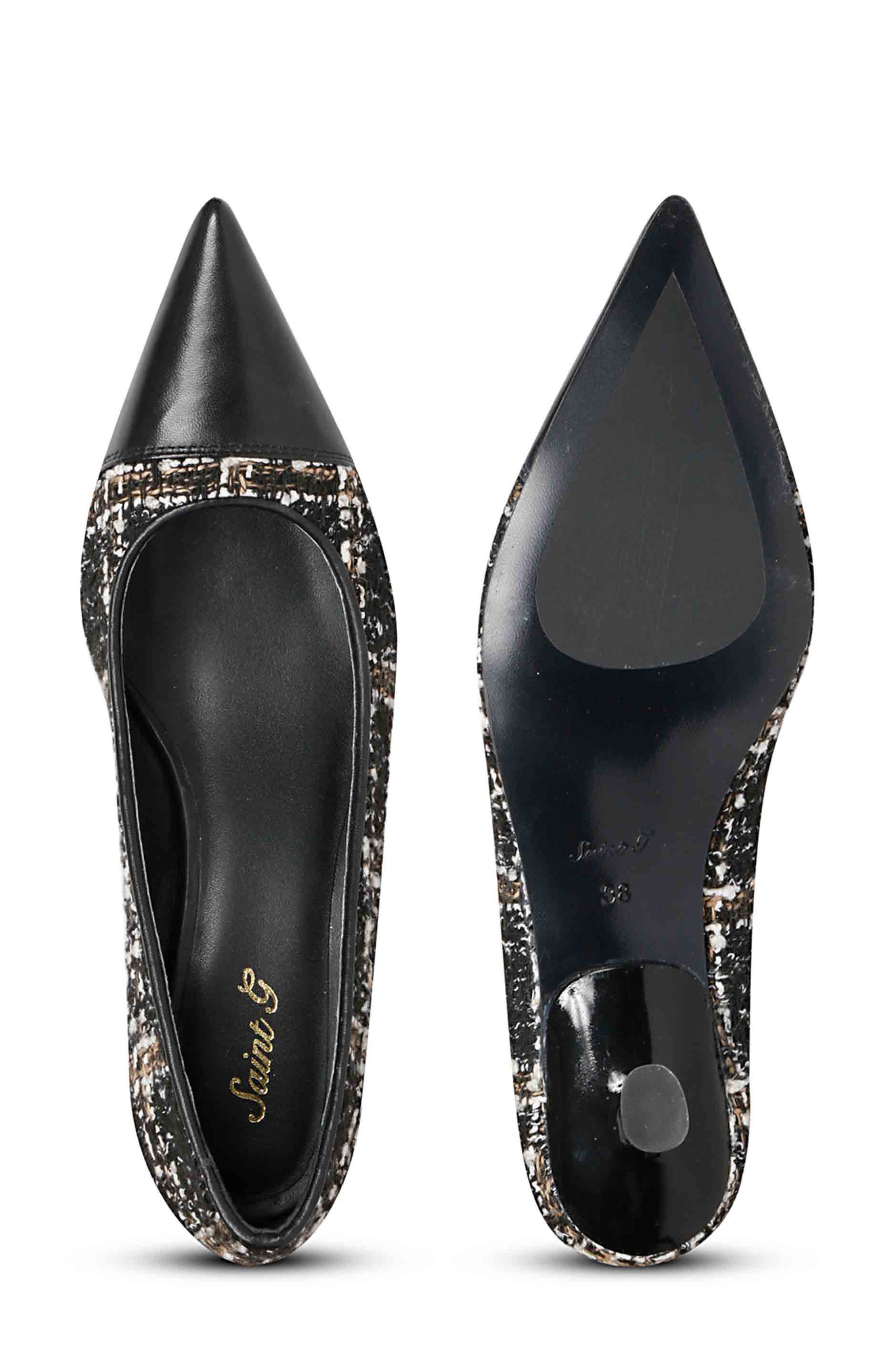 SAINT G Bourbon Pointed Cap Toe Pump, Alternate, color, 