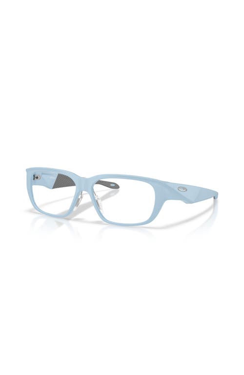 Oakley 56mm Rectangle Optical Glasses In Blue