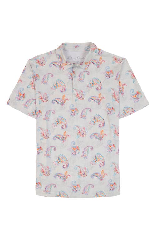 Robert Graham Keltz Paisley Performance Golf Polo In Blue
