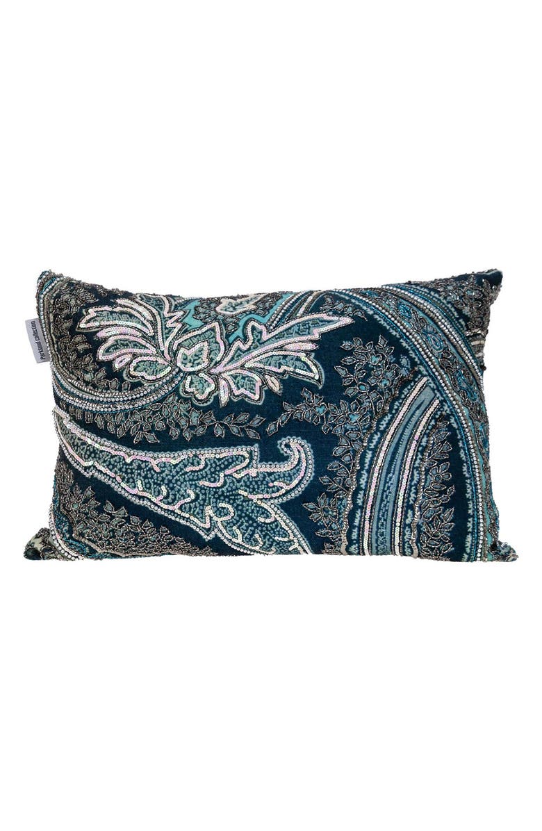 PARKLAND COLLECTION Lilia Bead-Embellished Accent Pillow, Main, color, Multicolor