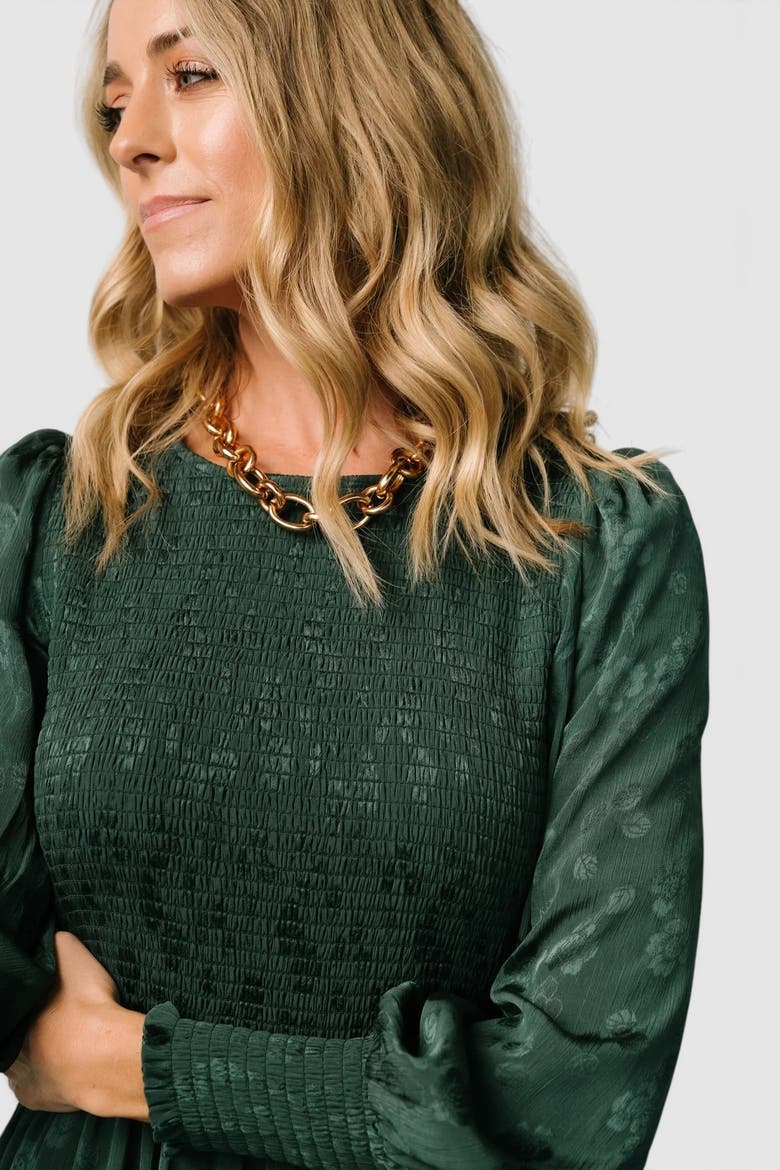 Stockholm Smocked Dress, Alternate, color, Dark Green
