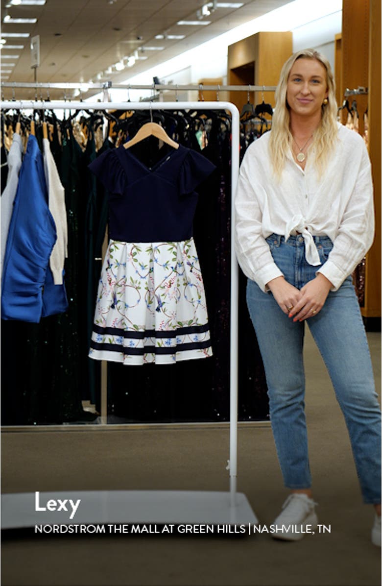 Kids' Floral Scuba Dress, sales video thumbnail