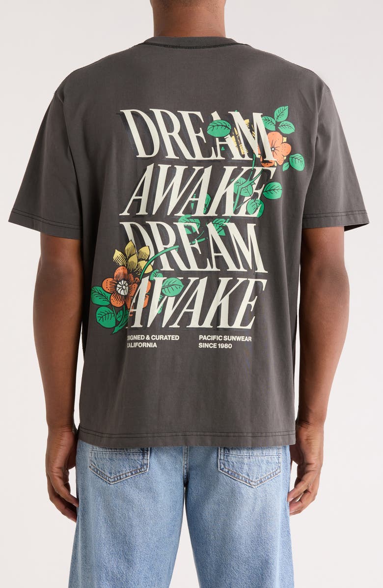 PacSun Dream Awake Cotton T-shirt, Alternate, color, Black
