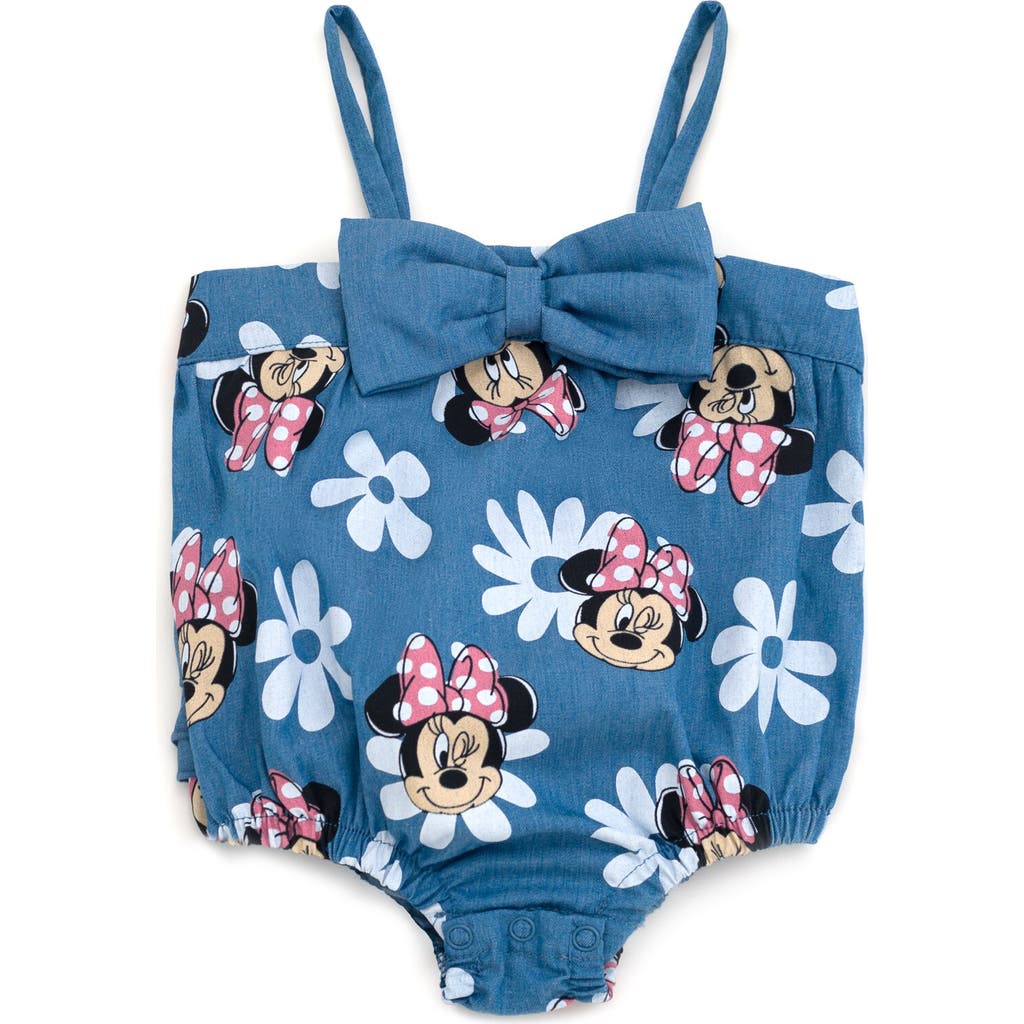 Disney Minnie Mouse Sleeveless Bubble Romper In Blue
