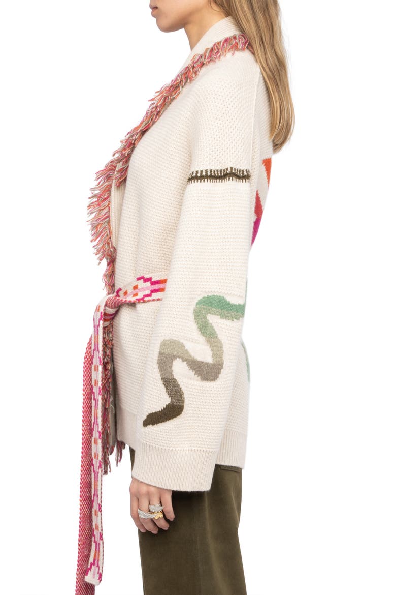 Alpa Wool Blend Sunset Cardigan, Alternate, color, CREAM