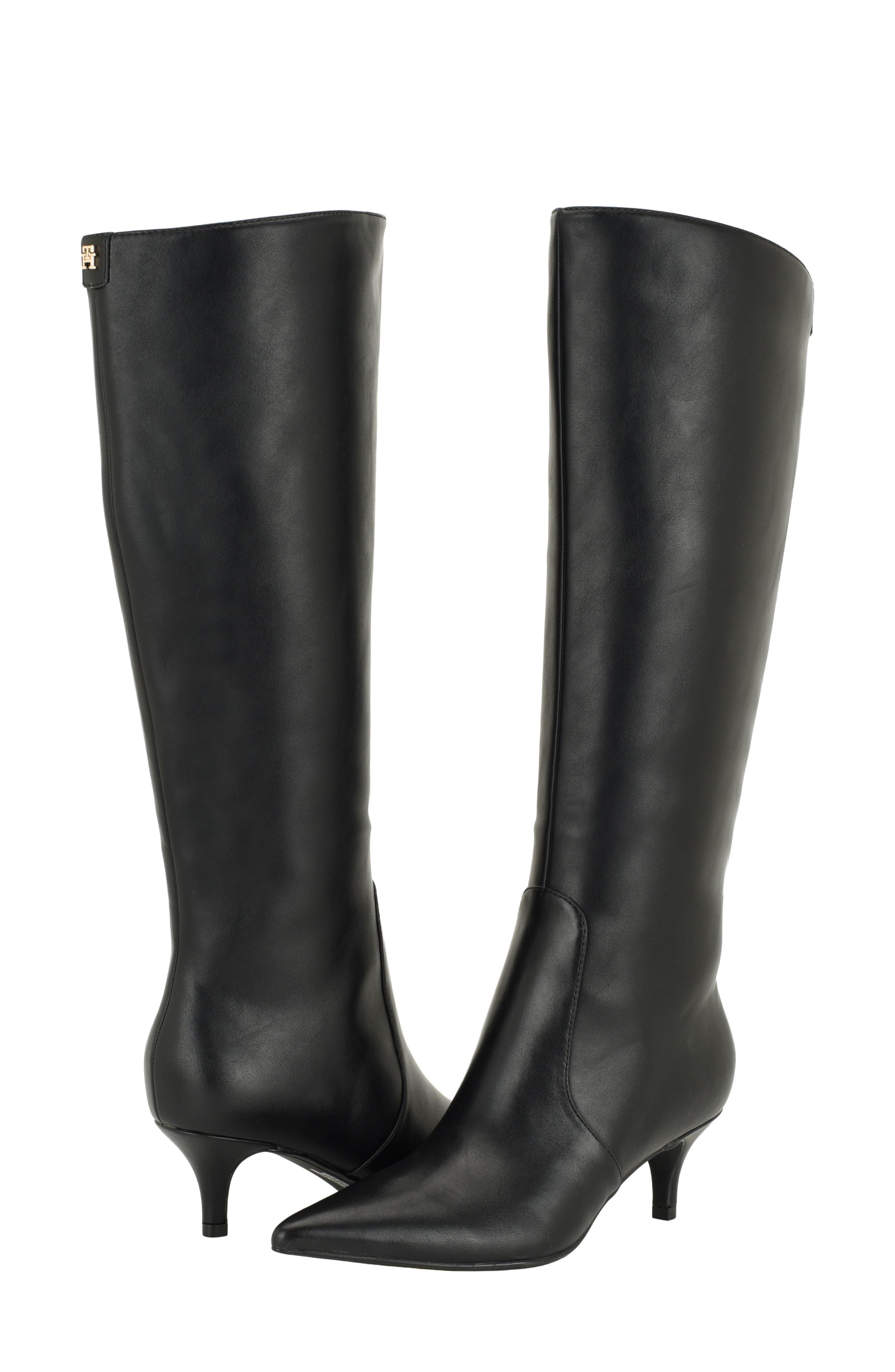 Derisa Knee High Faux Leather Boot, Alternate, color, BLACK 002