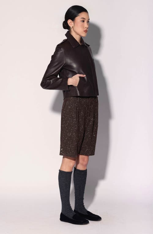 Walter Baker Trevor Leather Jacket In Brown