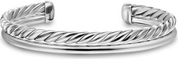 DY Mercer<sup>®</sup> Two Row Cuff Bracelet in Sterling Silver, 8mm