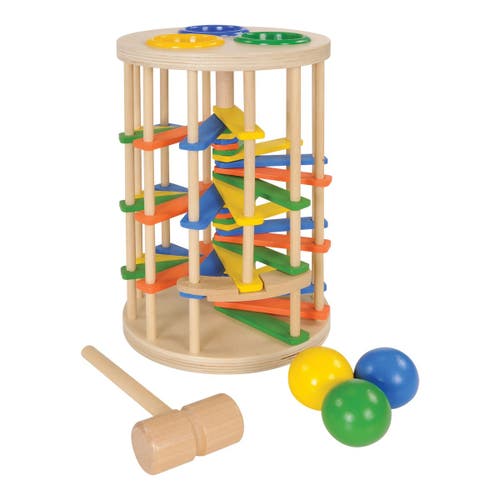Kaplan Early Learning Company Kids'  Wooden Spiral Hammer Tower In Multi