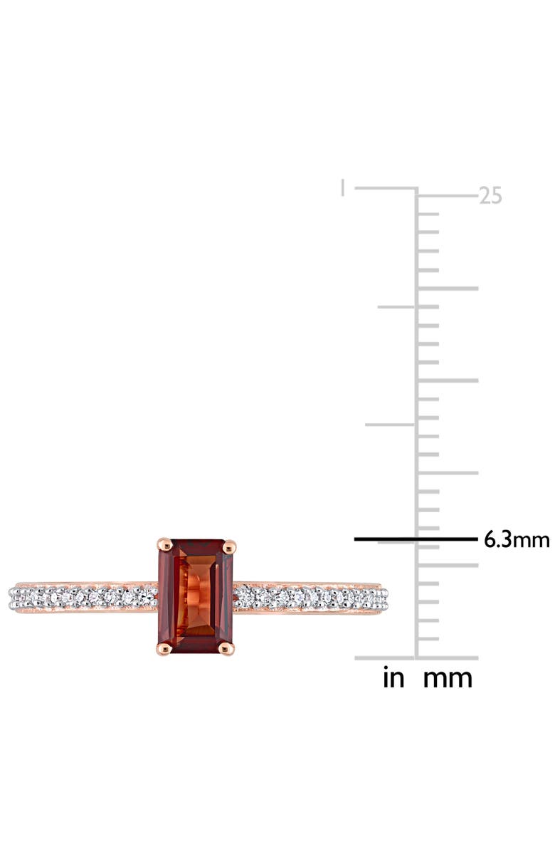 Julianna B. Gemstone & Diamond Promise Ring 10k, Alternate, color, Garnet