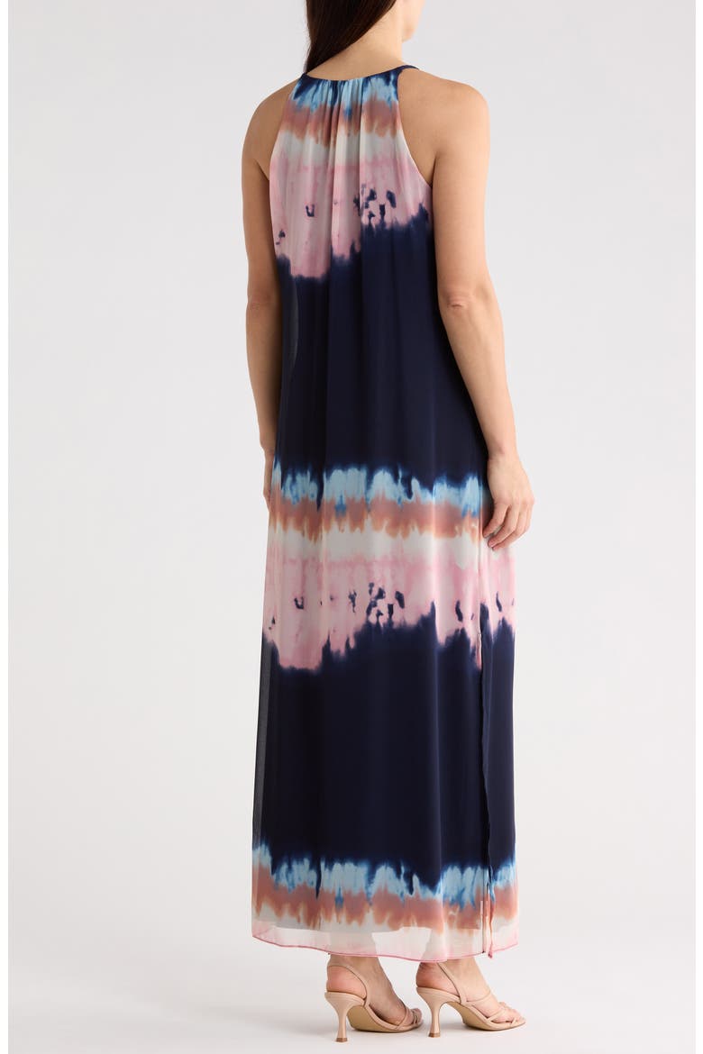 Braided Trim Maxi Dress, Alternate, color, NAVY