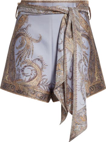 Zimmermann Hypnotic Paisley Wide Leg Shorts | Nordstrom