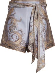 Zimmermann Hypnotic Paisley Wide Leg Shorts