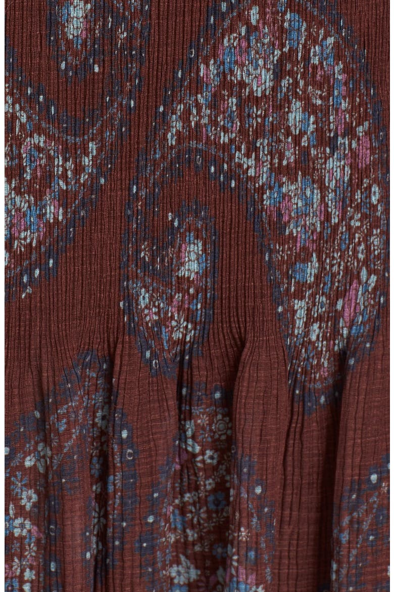 Floral Paisley Print Tiered Skirt, Alternate, color, FIG