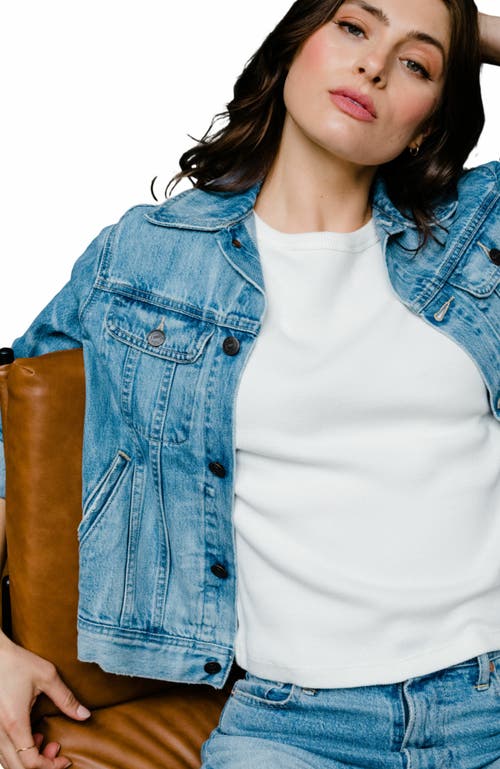 ABLE The Bailey Jacket in Light Blue Wash 