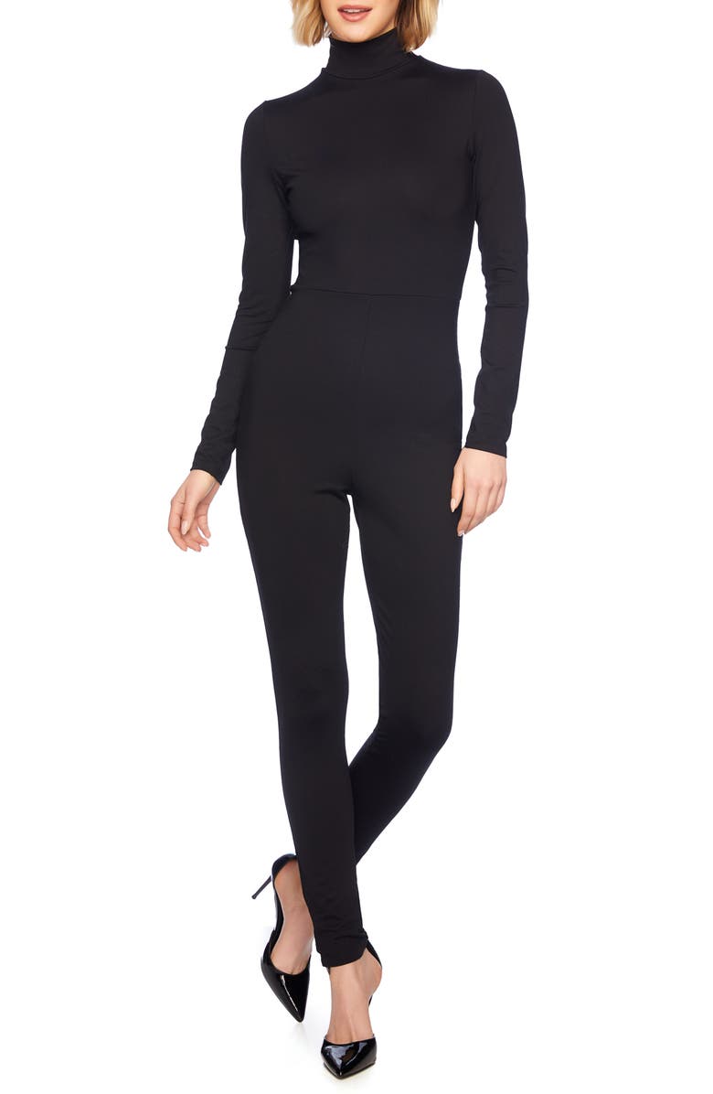 Susana Monaco Mock Neck Long Sleeve Jumpsuit, Main, color,