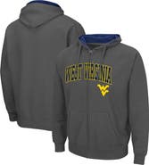 COLOSSEUM Men's Colosseum Charcoal West Virginia Mountaineers Arch & Logo 3.0 Full-Zip Hoodie