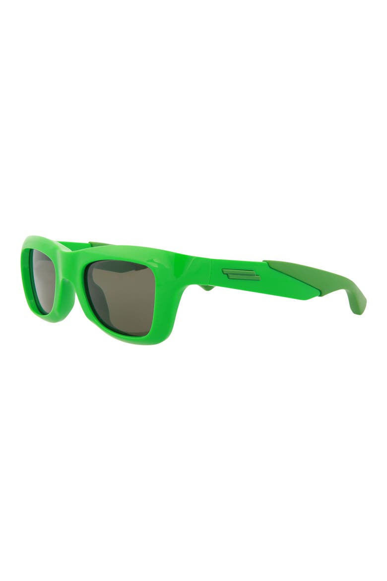49mm Rectangular Sunglasses, Alternate, color, GREEN GREEN GREEN