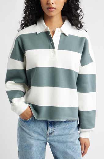 BP. Stripe Cotton Blend Rugby Sweatshirt