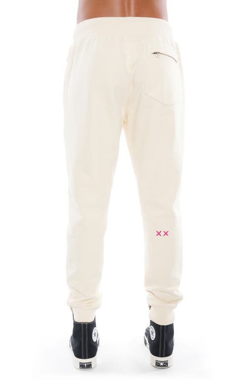 Cult Of Individuality Cotton French Terry Sweatpants In Winter White