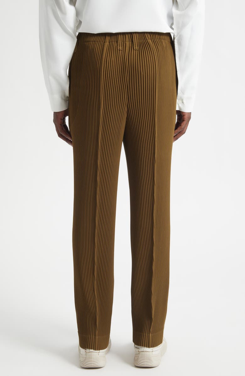 Homme Plissé Issey Miyake Pleated Tuxedo Pants, Alternate, color, Khaki