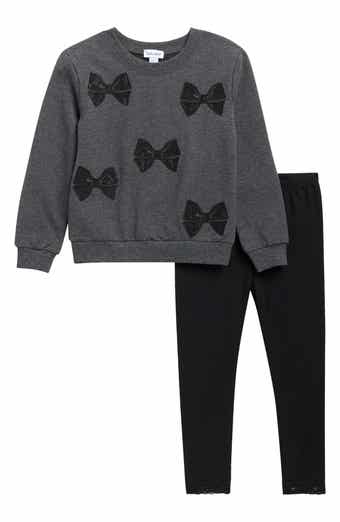 Kids' Lacy Bow Sweatshirt & Leggings Set