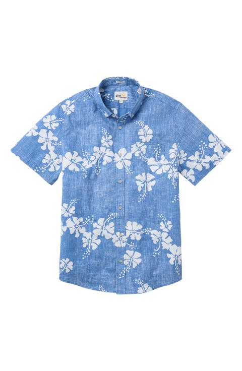 50th State Tailored Fit Short Sleeve Button Down Shirt