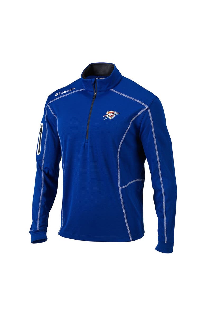 Columbia Men's Columbia Blue Oklahoma City Thunder Omni-Wick Shotgun Quarter-Zip Pullover Jacket, Alternate, color, 
