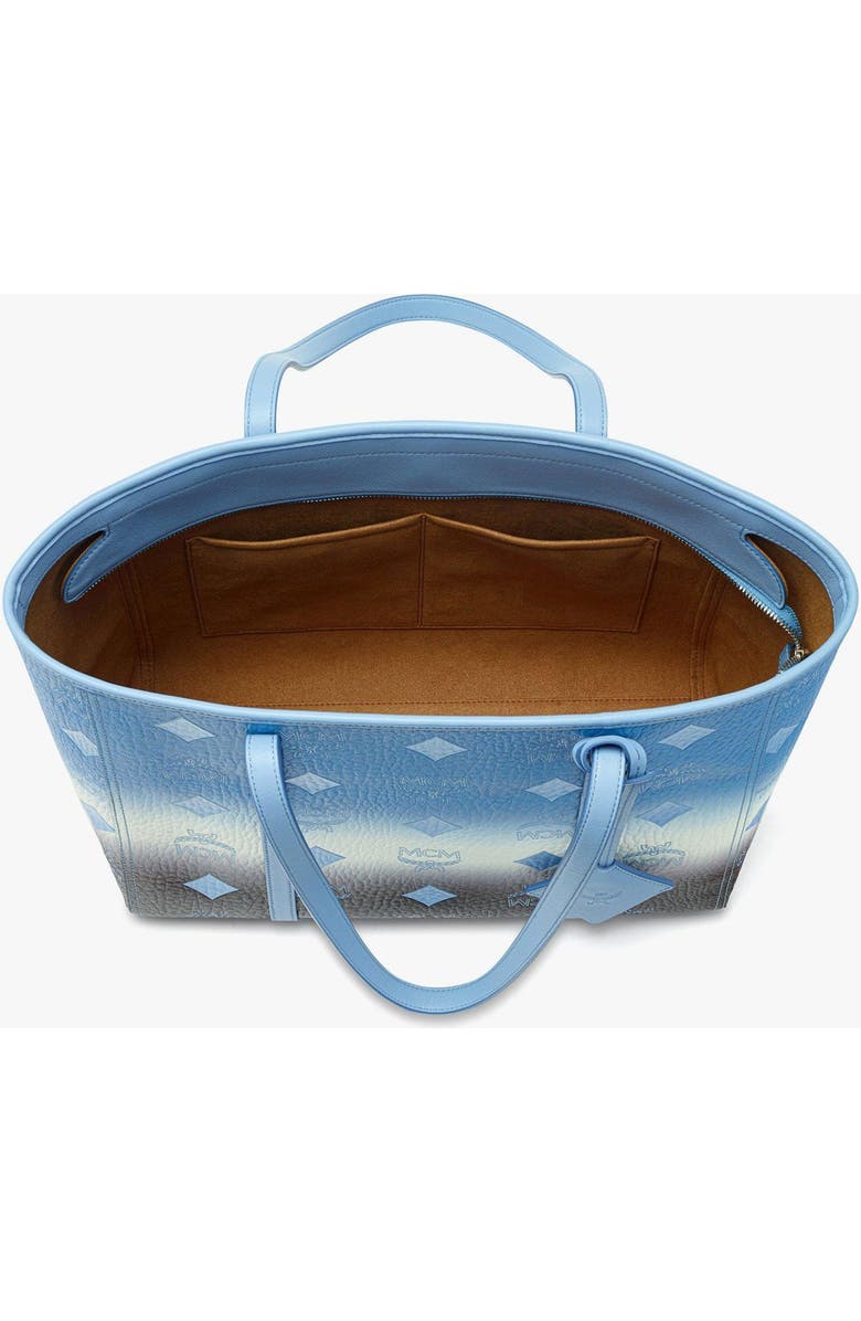 MCM Medium Toni Top-Zip Shopper in Gradation Visetos, Alternate, color, Della Robbia Blue