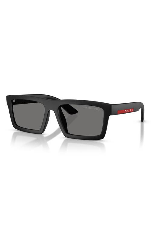 Prada Linea Rossa 55mm Rectangular Sunglasses