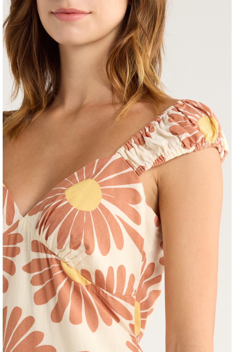 Shine On Floral Print Midi Dress, Alternate, color, WHITECAP