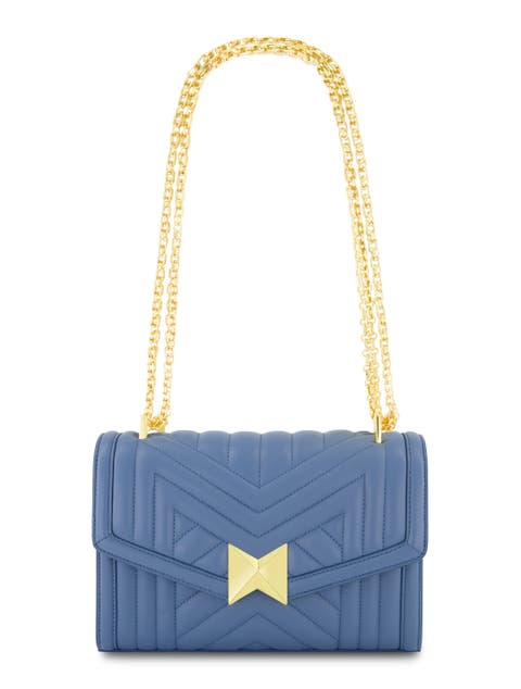 Gold Chain Quilted Napa Leather Handbag