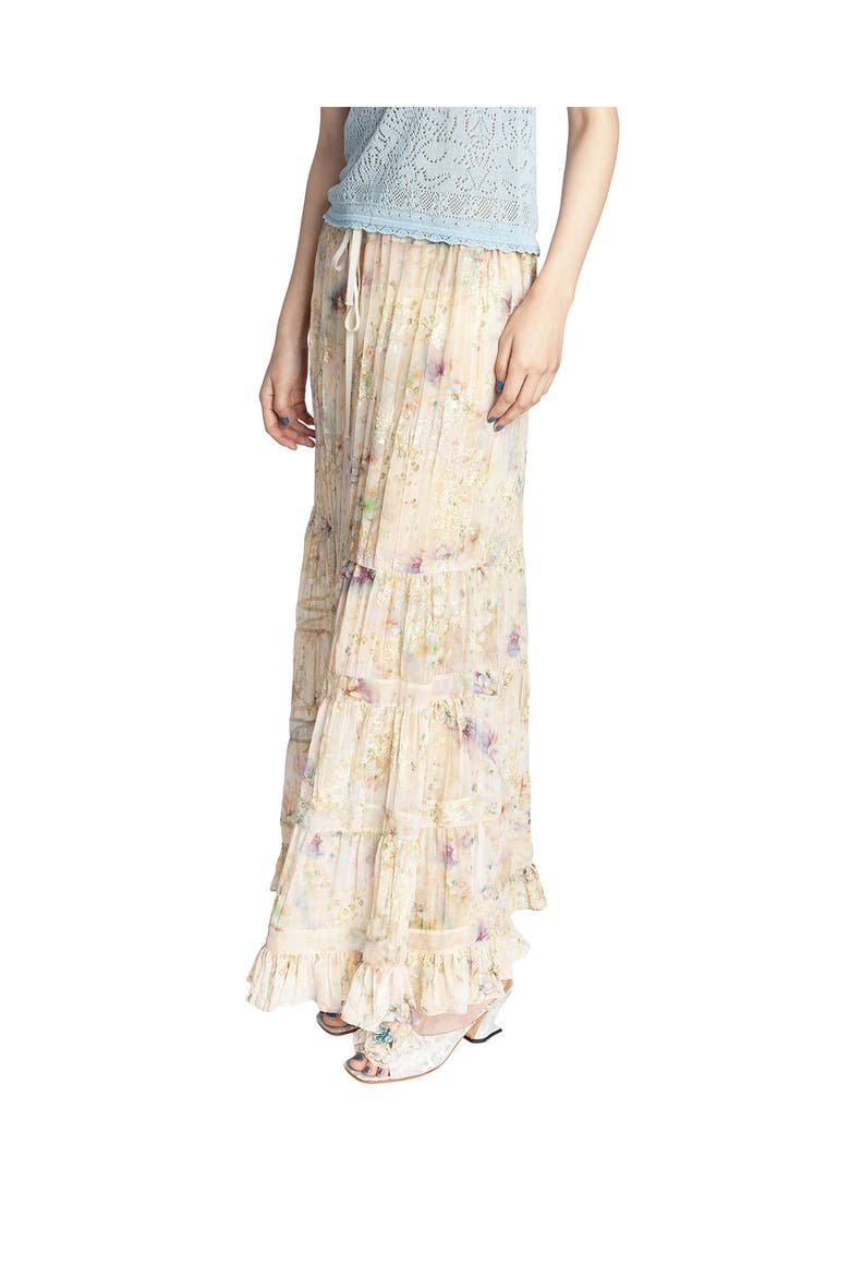 Oasis Blooms Tiered Skirt, Alternate, color, CORN MULTI