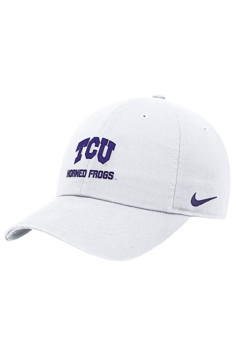 Men's Nike White TCU Horned Frogs 2025 On-Field Club Adjustable Hat, Alternate, color, White