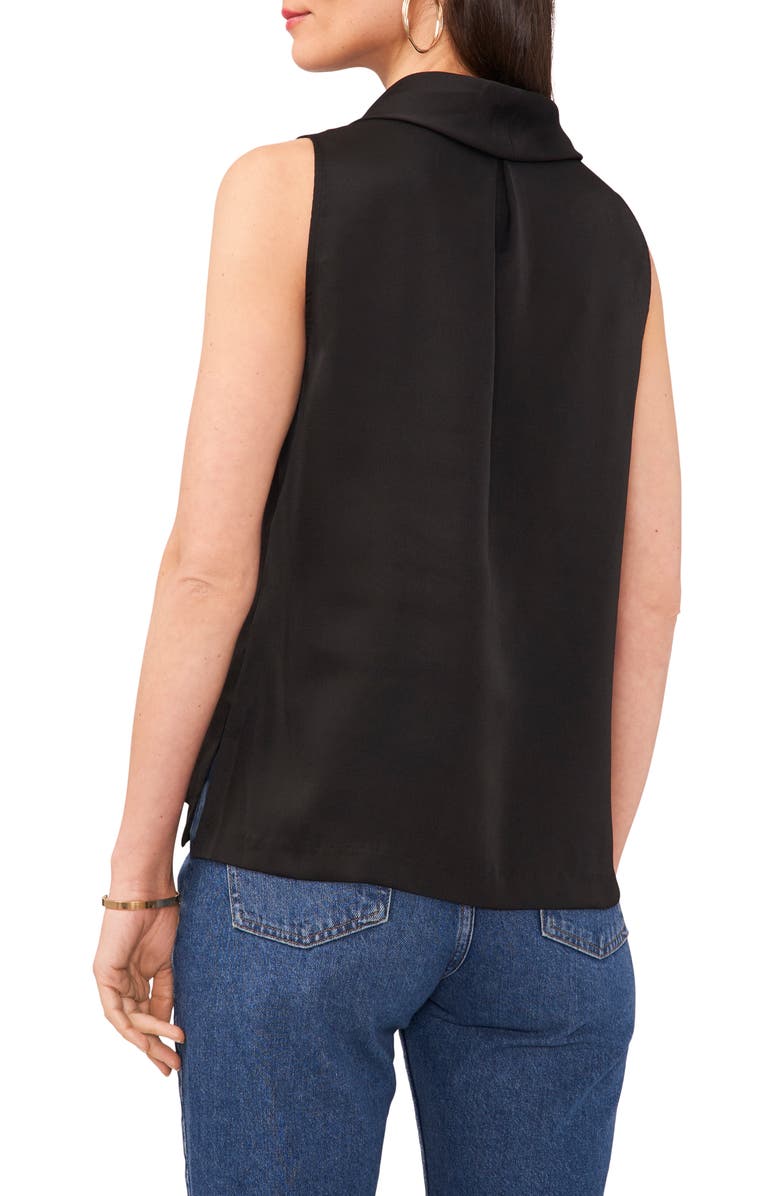 Vince Camuto Hammered Satin Sleeveless Cowl Neck Top, Alternate, color,
