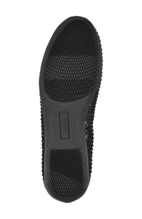 Cliffs By White Mountain Carlicia Rhinestone Mesh Ballet Flat In Black Fabric