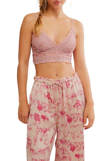 Free People Intimately Fp Amina Longline Bralette In Pale Mauve