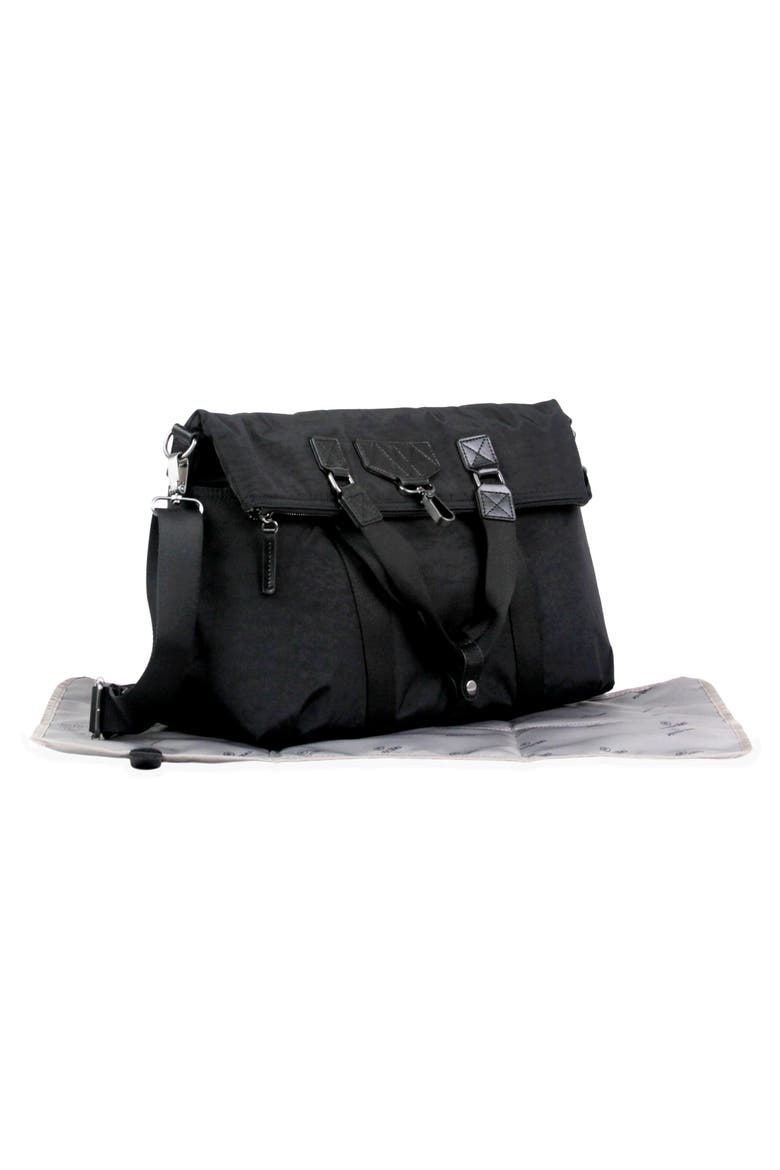 3-in-1 Foldover Diaper Tote, Alternate, color, BLACK