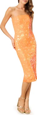Dress the Population Viviana Sequin Strapless Cocktail Dress