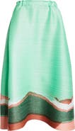 Pleats Please Issey Miyake Grainy Colors Pleated Midi Skirt