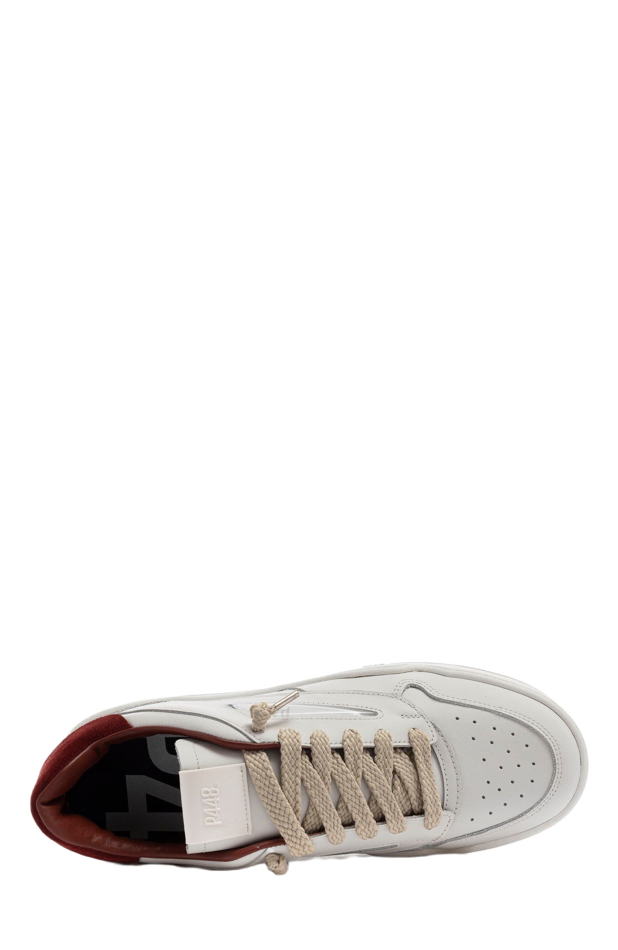 P448 Brixton Sneaker, Alternate, color, White/Red
