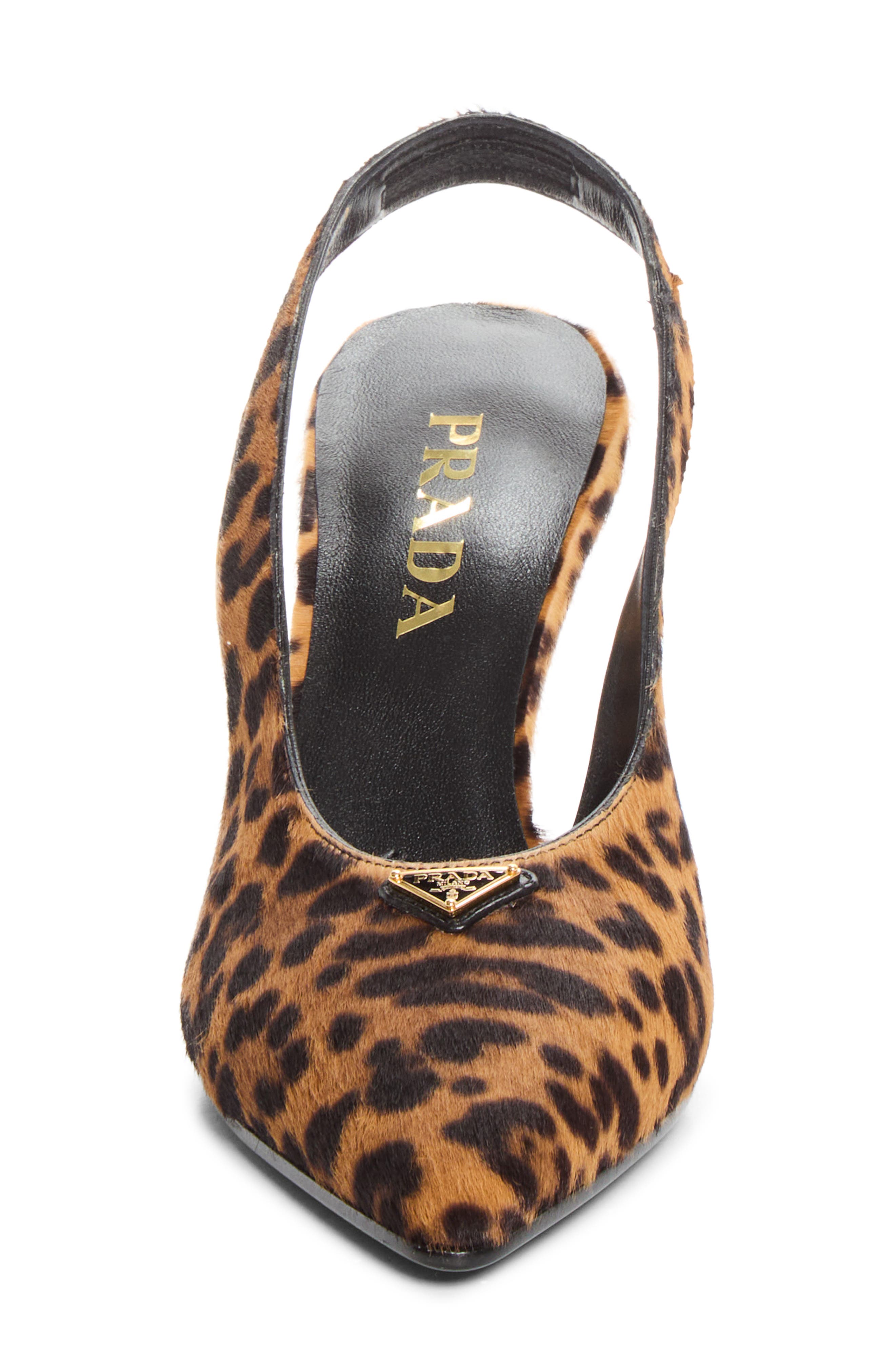 Leopard Print Slingback Pump, Alternate, color, MIELE