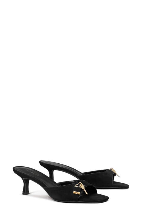 Lock Kitten Heel Sandal