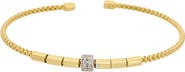 MESHMERISE Diamond Sterling Silver Cuff Bangle