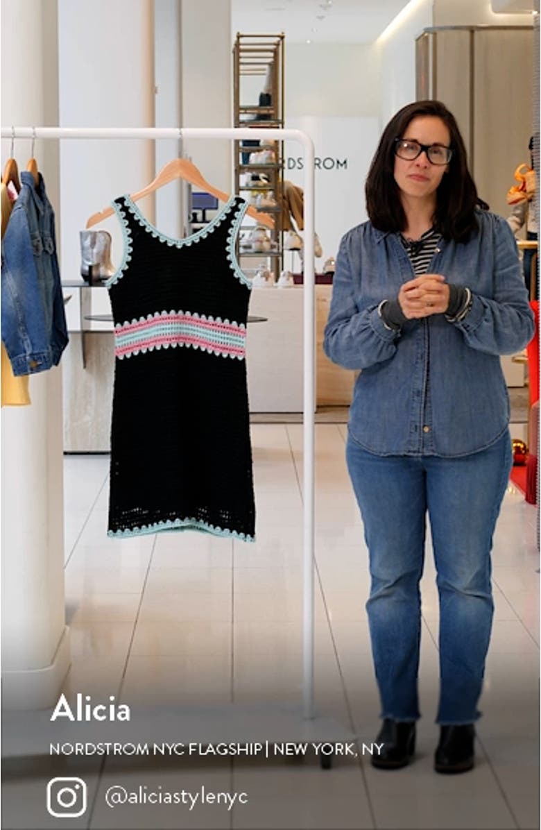 Kids' Colorblock Crochet Dress, sales video thumbnail