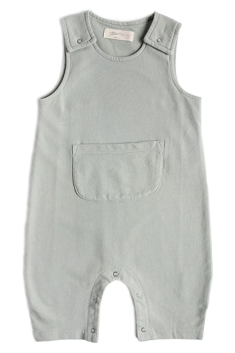 Organic Cotton French Terry Overalls, Main, color, SOFT SEA