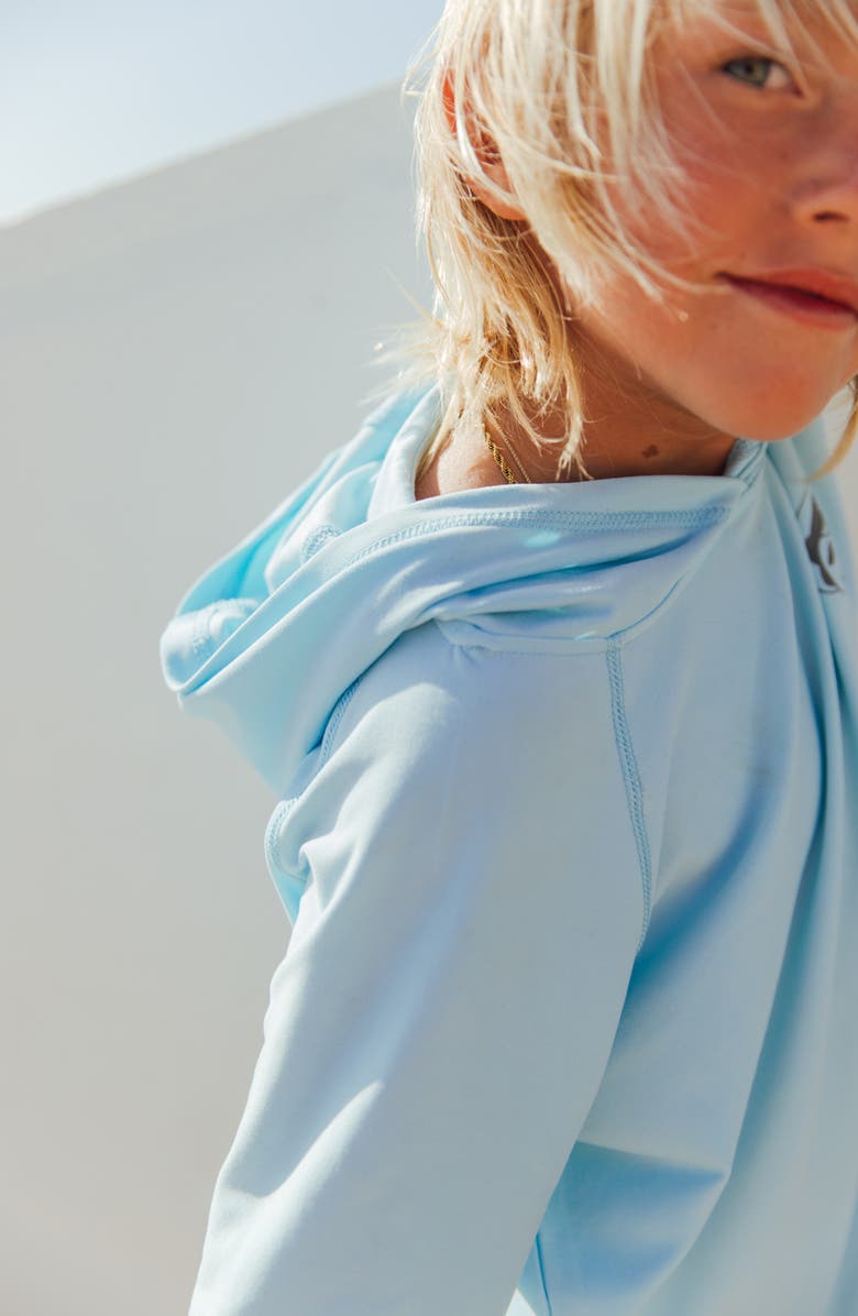 Feather 4 Arrow Kids' Reel Deal Tech Gone Fishin' Performance Hoodie, Alternate, color, Crystal Blue