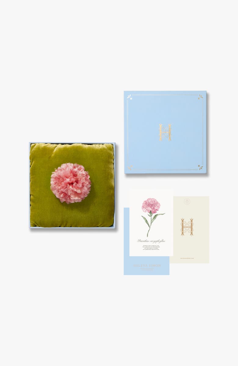 Helena Simon The Light Pink Carnation Floral Brooch, Alternate, color, Light Pink